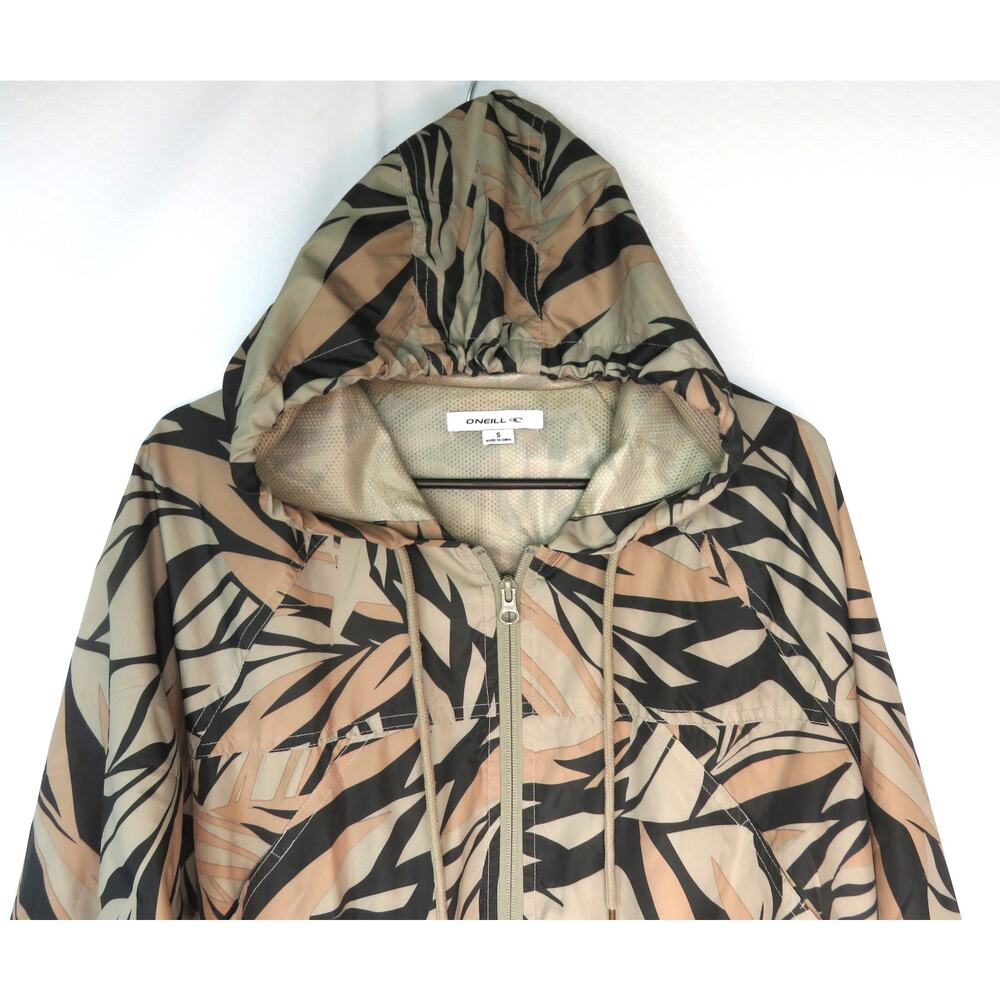 O'NEILL Shifting Tides Windbreaker Light Jacket Parka Beige Black Women S - Picture 2 of 7